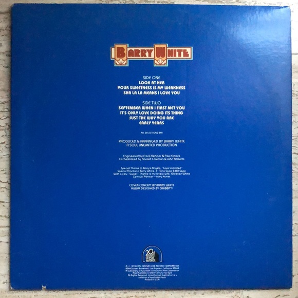 Barry White The Man Vinyl Lp '78 - Picture 3 of 8
